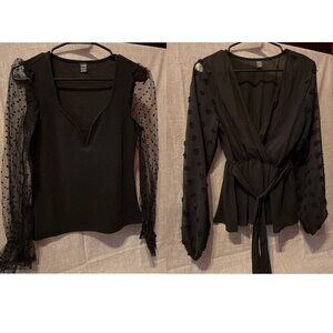 2 NWOT SHEIN Black Blouses